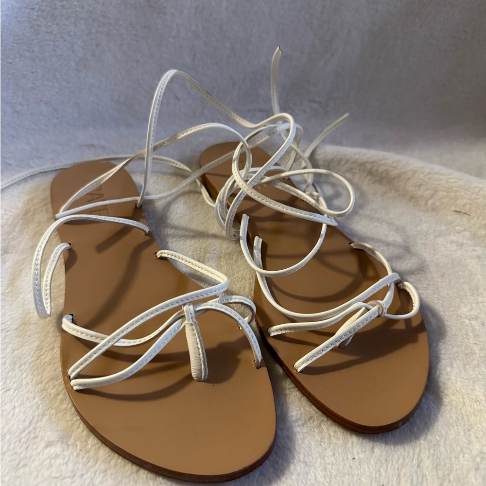Elegant White Strappy Sandals Revolve